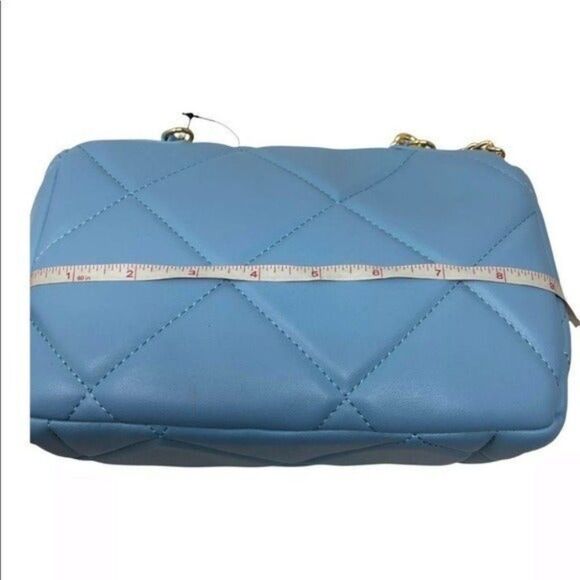 Badgley Mischka Handbag Quilted Vegan Leather Crossbody Gold Chain Easter Spring - Picture 4 of 12